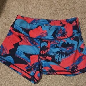 Born Primitive Red and Blue Athletic Shorts